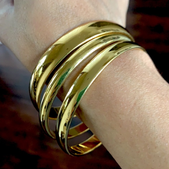 Monet Gold Bangle Set - Picture 11 of 11